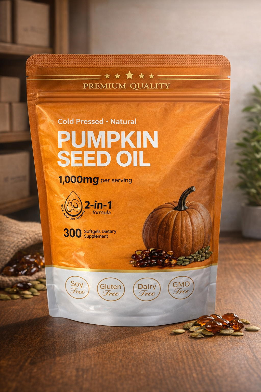 Premium Pumpkin Seed Oil – Hair, Skin & Wellness Support